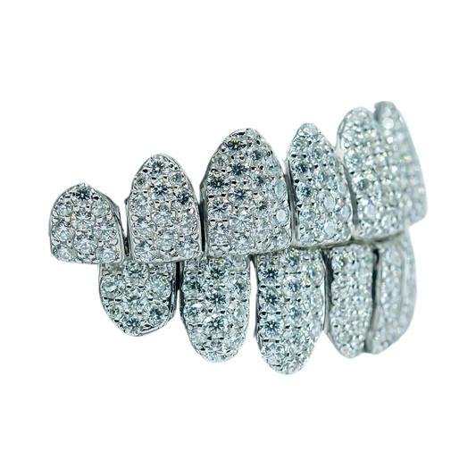 Jumbo (6 Pointer) VVS Moissanite Diamond Grillz – Bold Shine, Ultimate Luxury