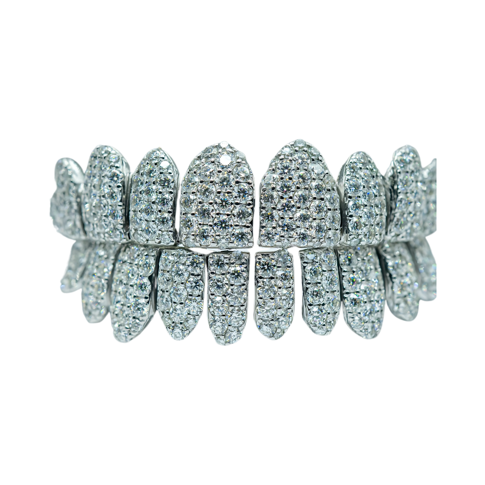 Jumbo (6 Pointer) VVS Moissanite Diamond Grillz – Bold Shine, Ultimate Luxury