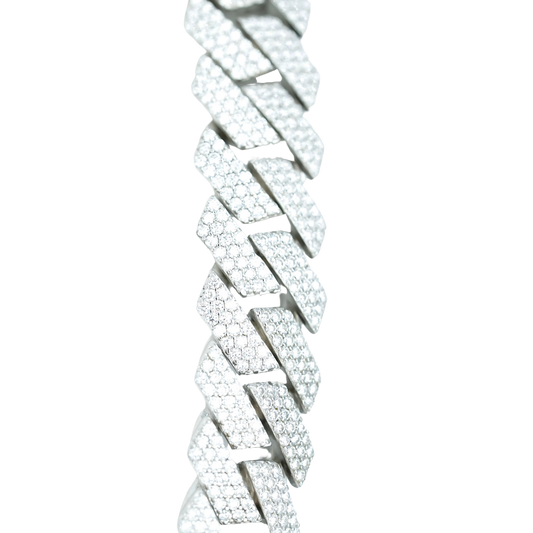 14mm VVS Clarity Moissanite Cuban Chain Necklace