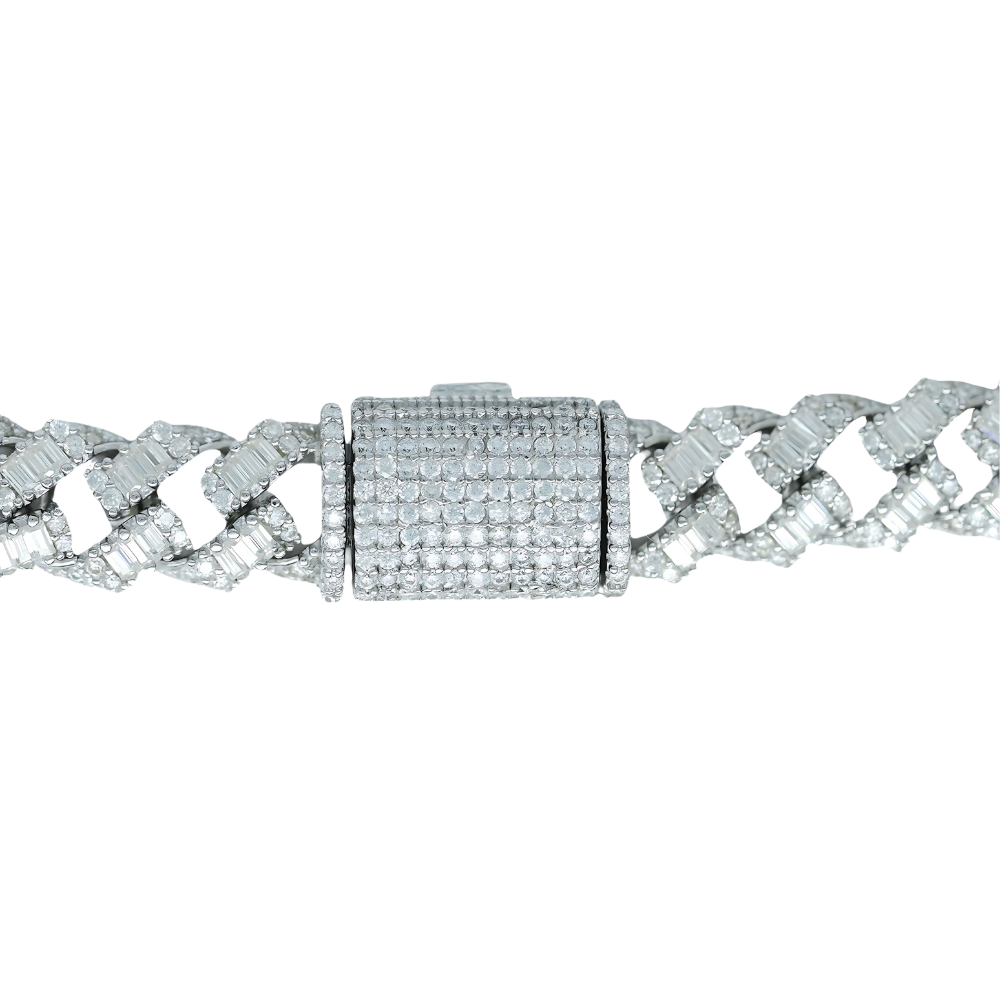14mm VVS Moissanite Diamond Cuban Link Bracelet
