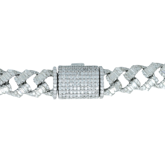14mm VVS Moissanite Diamond Cuban Link Bracelet