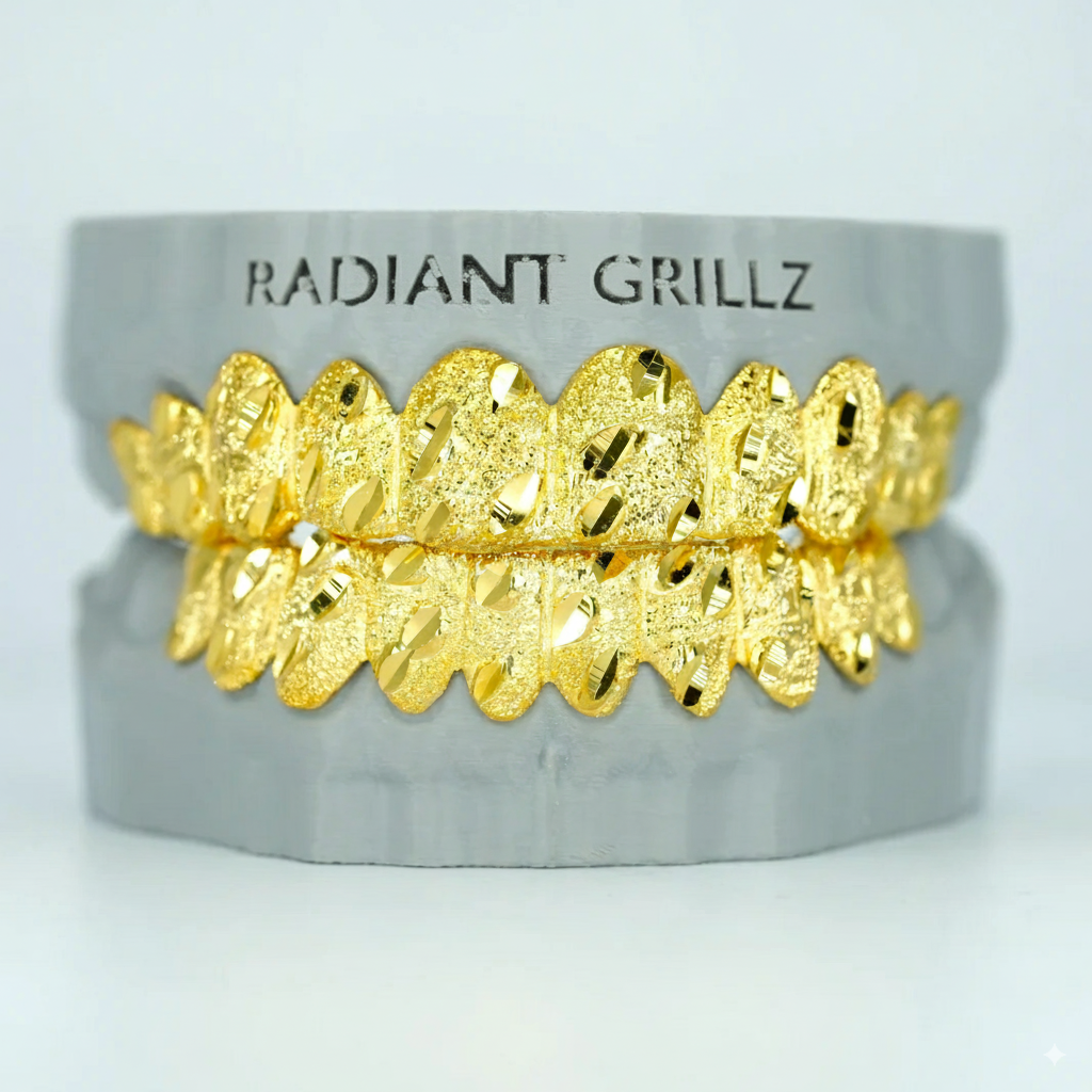 Nugget Cut & Diamond Dust Grillz