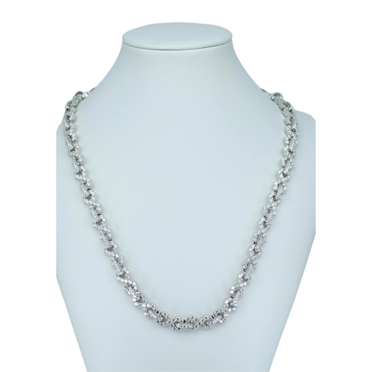 Infinity Necklace with Round-Cut VVS Moissanite Diamonds