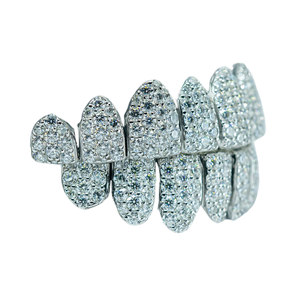 Jumbo (6 Pointer) VVS Moissanite Diamond Grillz – Bold Shine, Ultimate Luxury