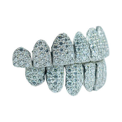 Jumbo (6 Pointer) VVS Moissanite Diamond Grillz – Bold Shine, Ultimate Luxury