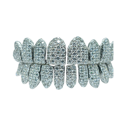 Jumbo (6 Pointer) VVS Moissanite Diamond Grillz – Bold Shine, Ultimate Luxury