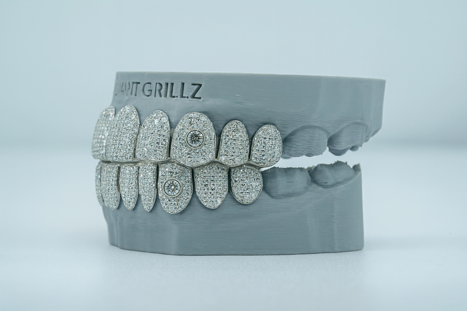 15 Pointer Stone On Fang VVS Moissanite Diamond Grillz