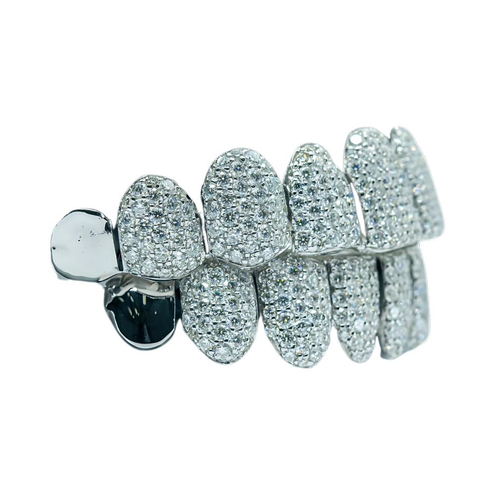 End Cap VVS Moissanite Diamond Grillz – Subtle Sparkle, Bold Statement