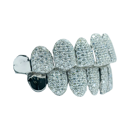 End Cap VVS Moissanite Diamond Grillz – Subtle Sparkle, Bold Statement