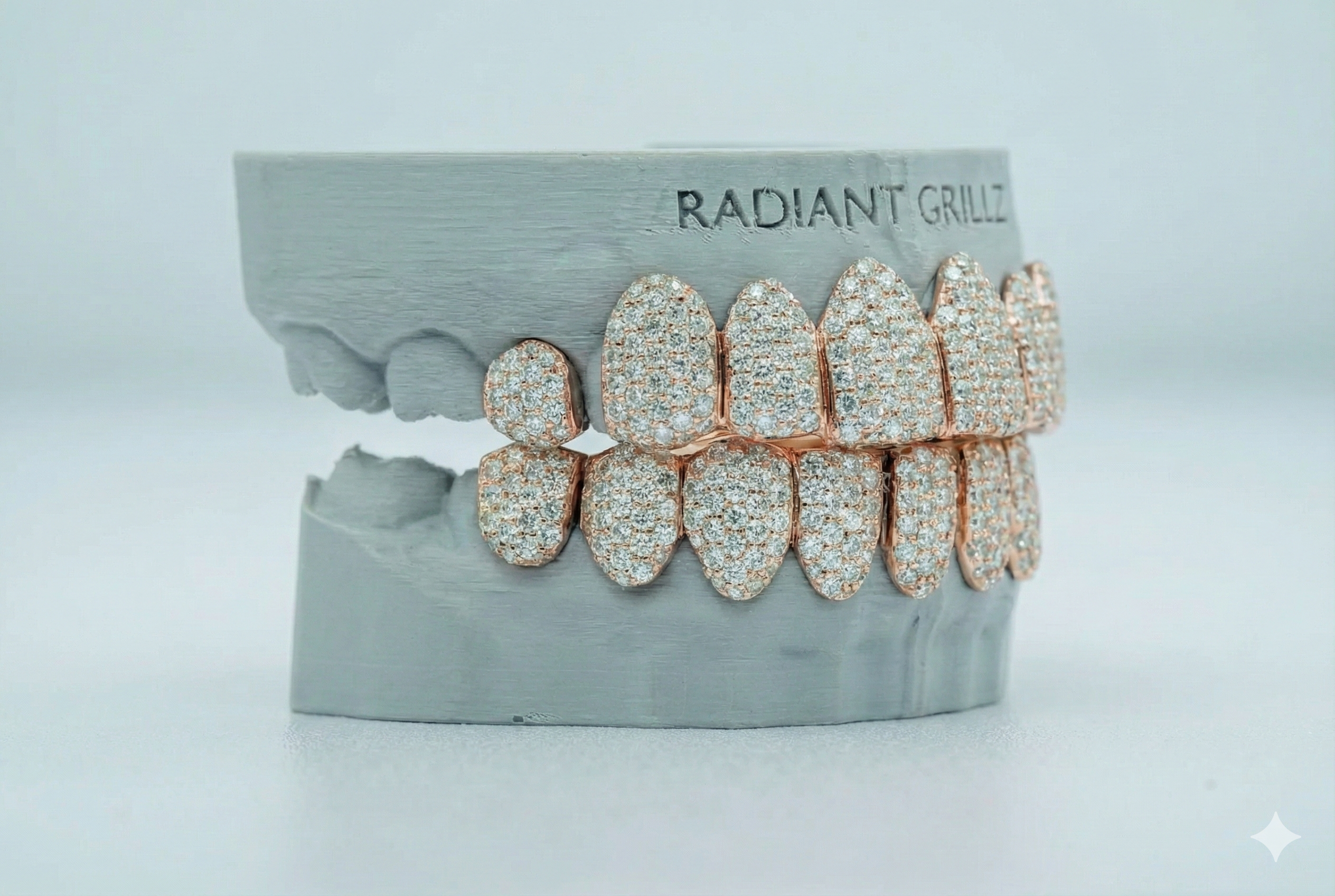 Full Bust Down VVS Moissanite Diamond Grillz