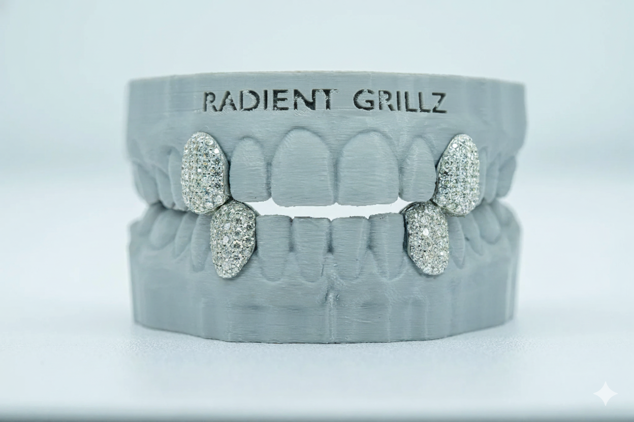 Fang With Back Bar VVS Moissanite Diamond Grillz
