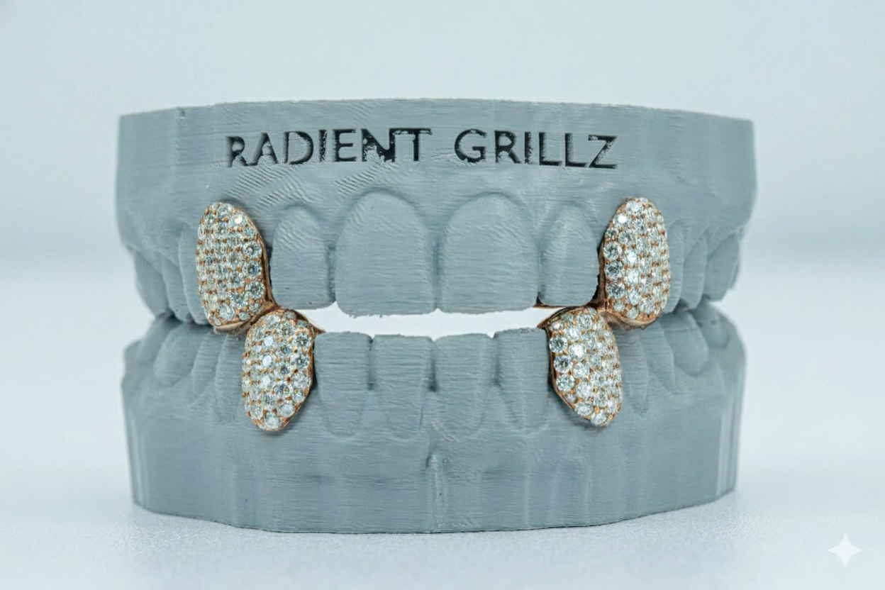 Fang With Back Bar VVS Moissanite Diamond Grillz