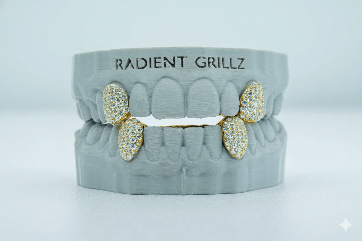 Fang With Back Bar VVS Moissanite Diamond Grillz