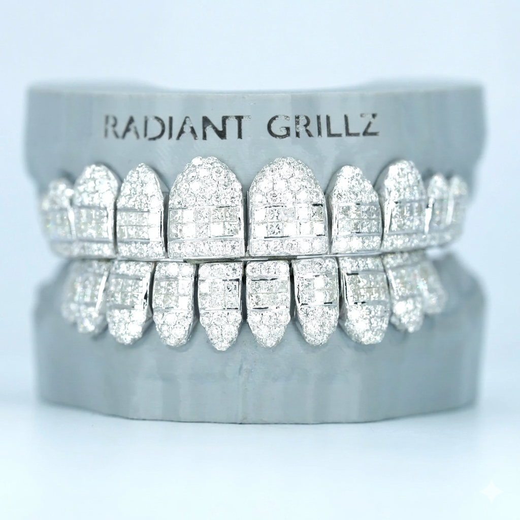 Hybrid VVS Moissanite Diamond Grillz
