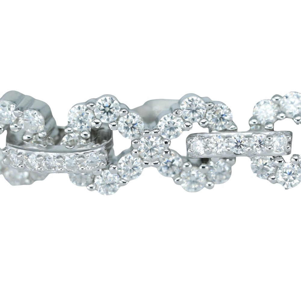 Infinity Bracelet with VVS Moissanite Diamonds