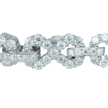 Infinity Bracelet with VVS Moissanite Diamonds