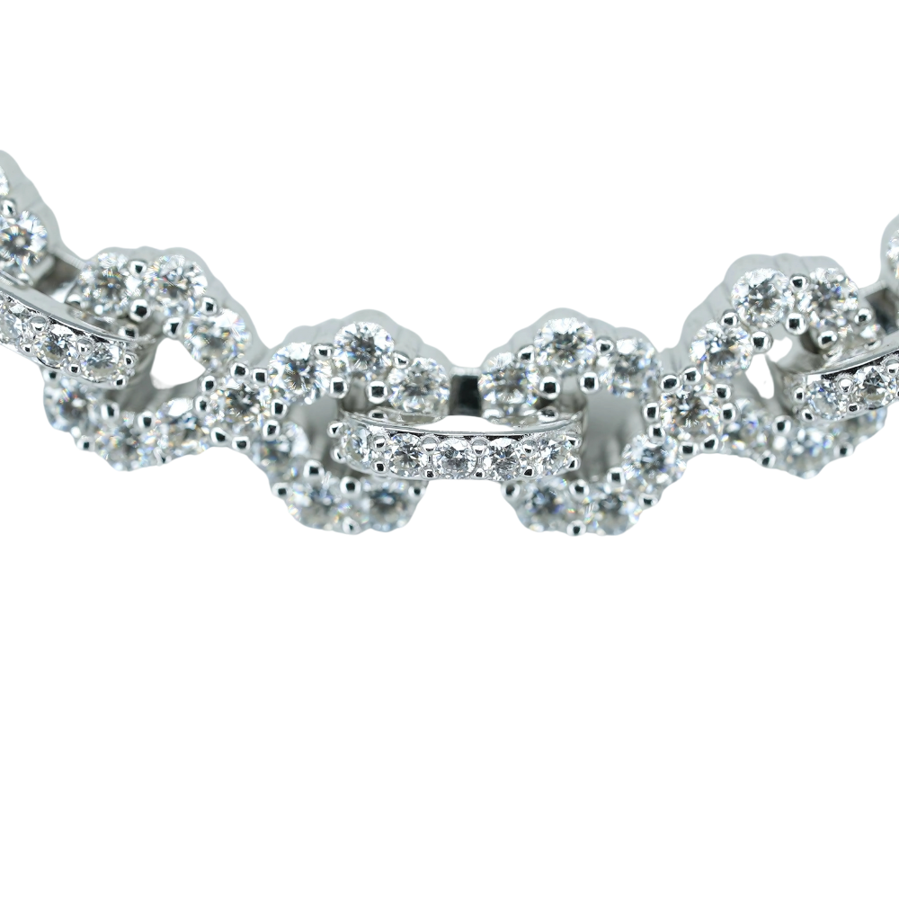 Infinity Necklace with Round-Cut VVS Moissanite Diamonds