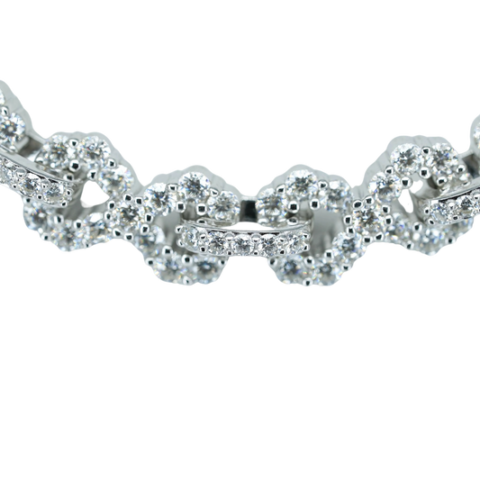 Infinity Necklace with Round-Cut VVS Moissanite Diamonds