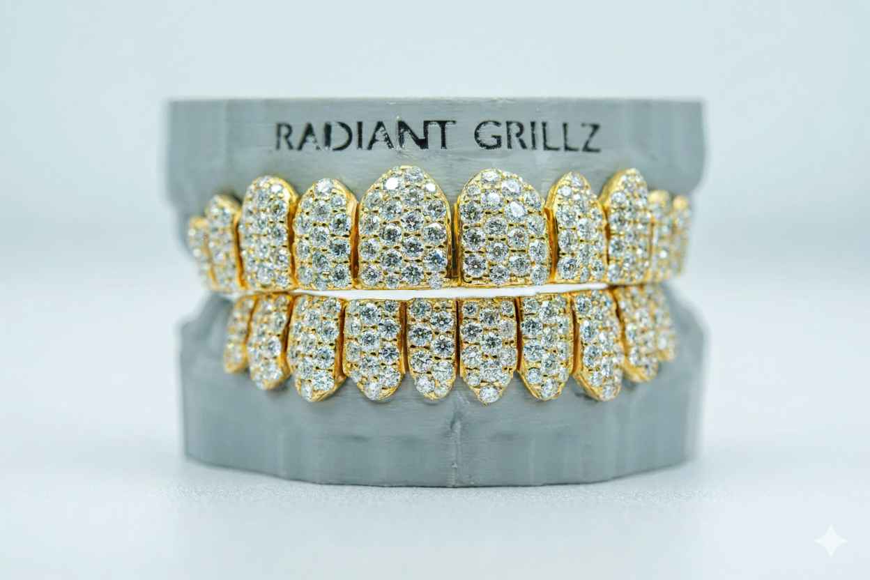 Jumbo (6 Pointer) VVS Moissanite Diamond Grillz