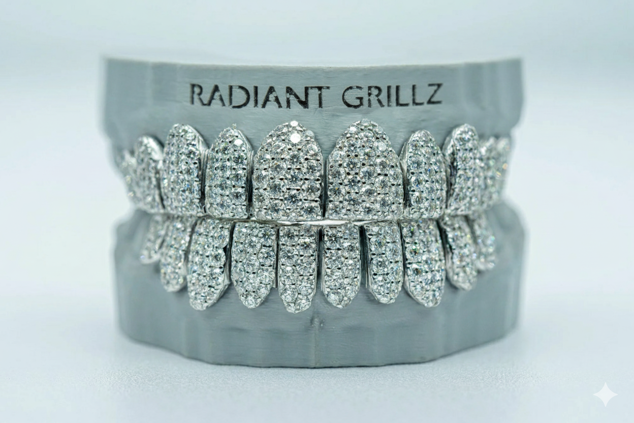 Jumbo (6 Pointer) VVS Moissanite Diamond Grillz