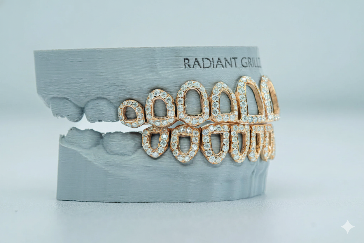 Open Face Bust Down VVS Moissanite Diamond Grillz