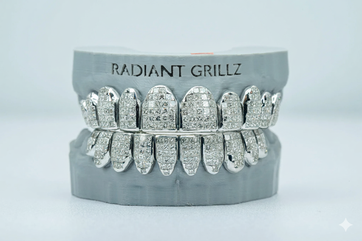 VVS Lab Diamond Princess Cut Invisible Grillz